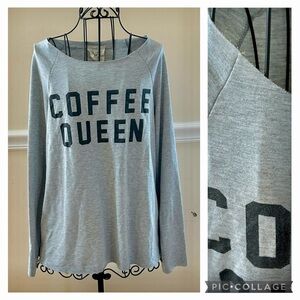 Fantastic Fawn Gray Coffee Queen Long Sleeve Tee